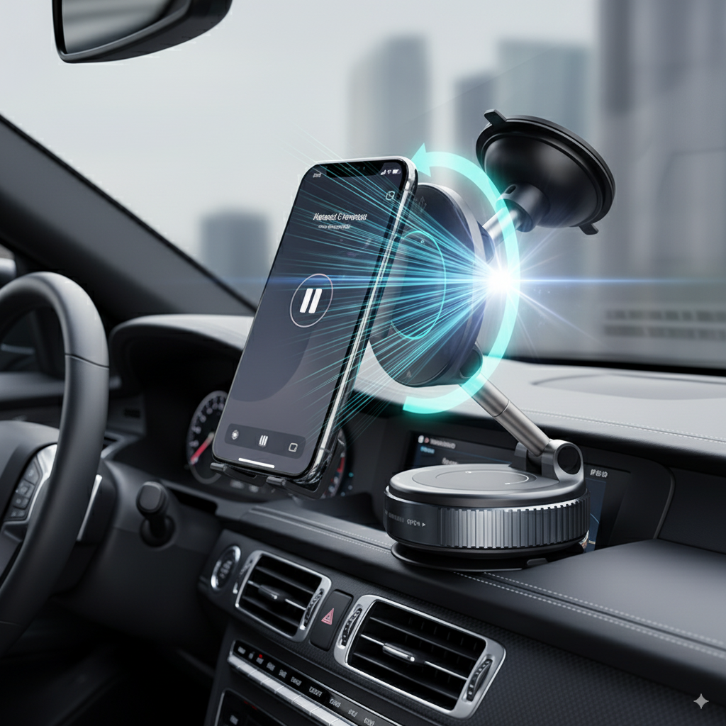 Magnetiq 360° mágneses autós telefontartó – univerzális, forgatható és stabil tartás